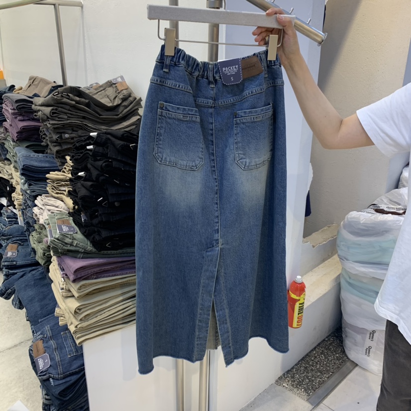 POCKET-Q韓國直郵東大門代購女裝新品休閑24秋冬真品長裙POCKET-Q長裙