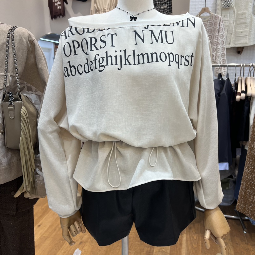 THE MOST韓國直郵東大門實拍女裝新款熱賣休閑真品長袖T恤THE MOST長袖T恤圖色1