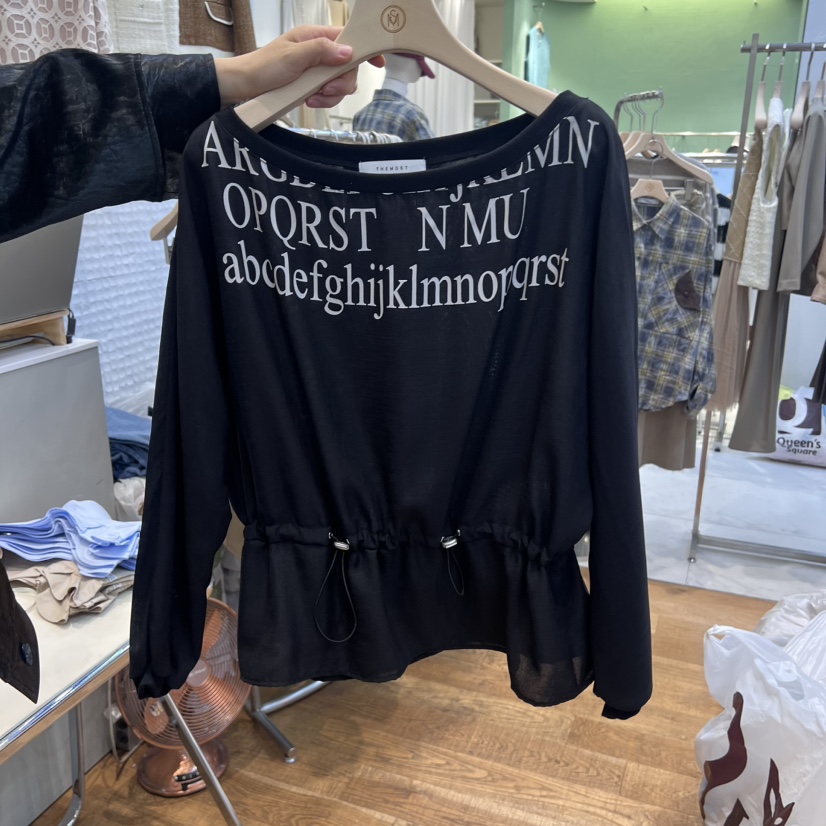 THE MOST韓國直郵東大門實拍女裝新款熱賣休閑真品長袖T恤THE MOST長袖T恤圖色2