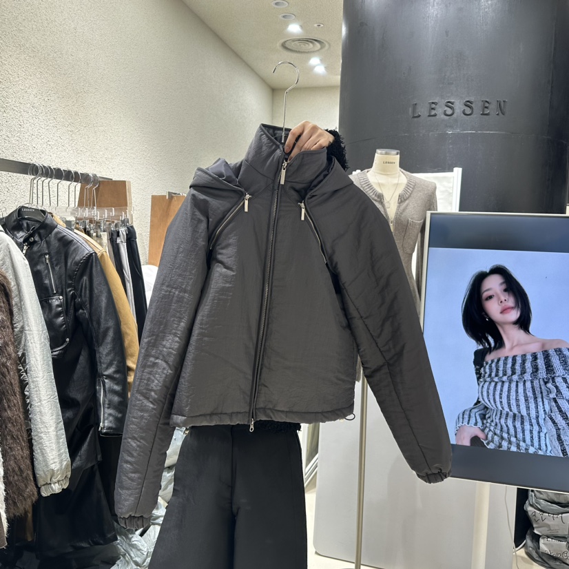LESSEN直郵韓國代購女裝新品熱賣真品24秋冬推薦短款棉服CLAFO短款棉服圖色1