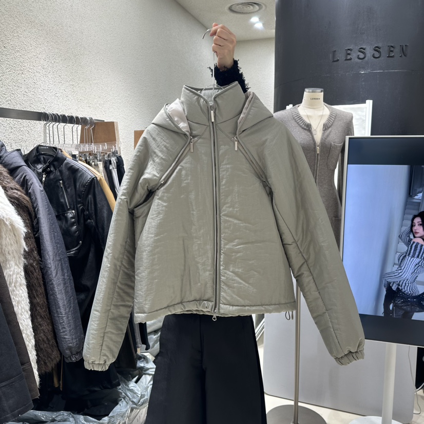 LESSEN直郵韓國代購女裝新品熱賣真品24秋冬推薦短款棉服CLAFO短款棉服圖色2