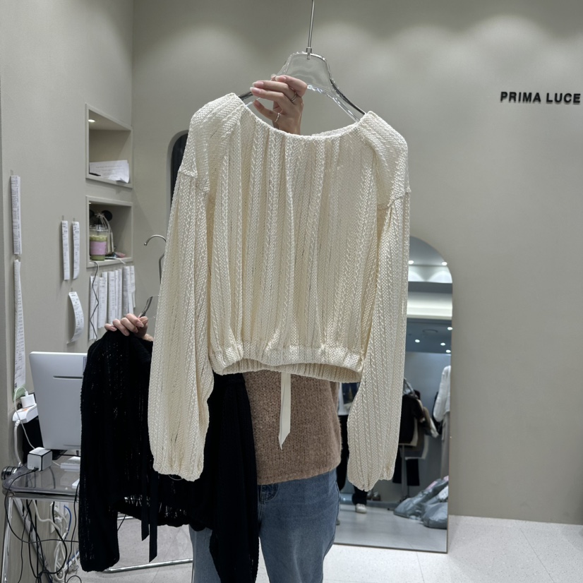 CHARLOTTE韓國直郵東大門實拍女裝新品熱賣24秋冬襯衫蕾絲衫CHARLOTTE襯衫/蕾絲衫