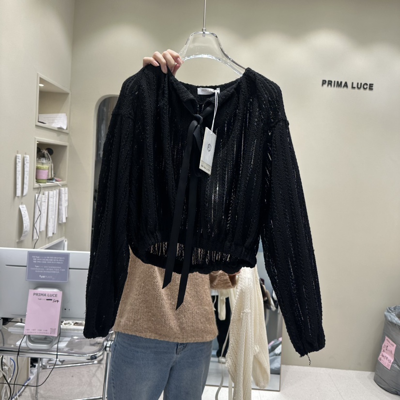 CHARLOTTE韓國直郵東大門實拍女裝新品熱賣24秋冬襯衫蕾絲衫CHARLOTTE襯衫/蕾絲衫圖色2