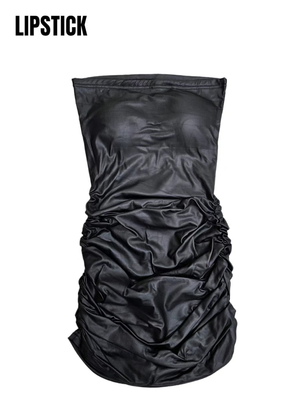 LIP STICK韓國直郵東大門代購女裝新品熱賣真品連衣裙皮革LIP STICK連衣裙