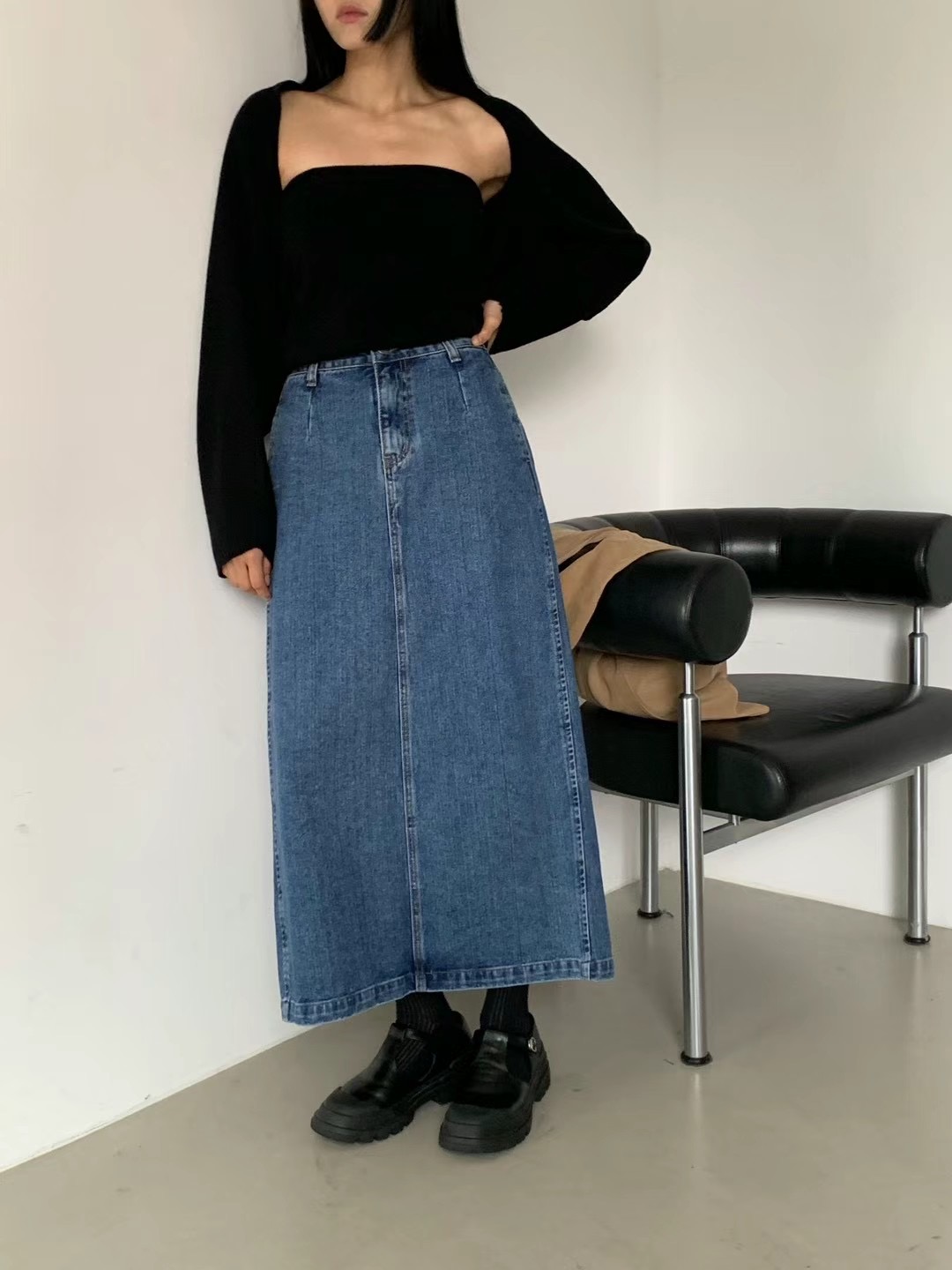 BEGUILE韓國直郵東大門代購女裝新品時尚人氣推薦職業休閑長裙FERVENT長裙