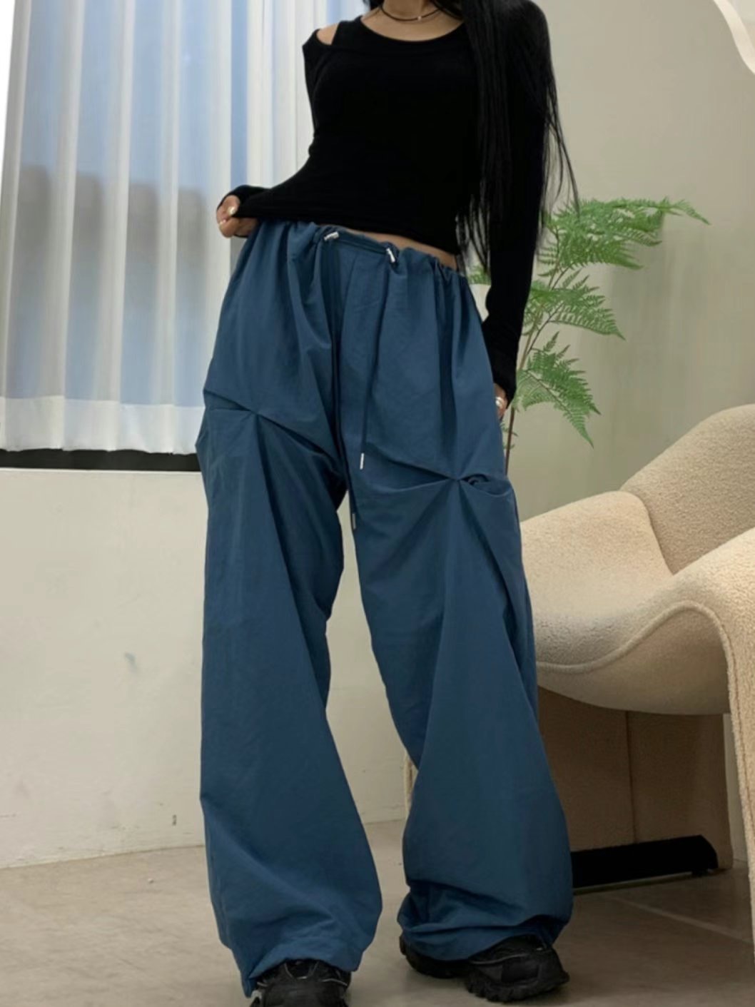 LIP STICK直郵韓國代購女裝新款休閑真品24秋冬熱賣休閑褲LIP STICK休閑褲