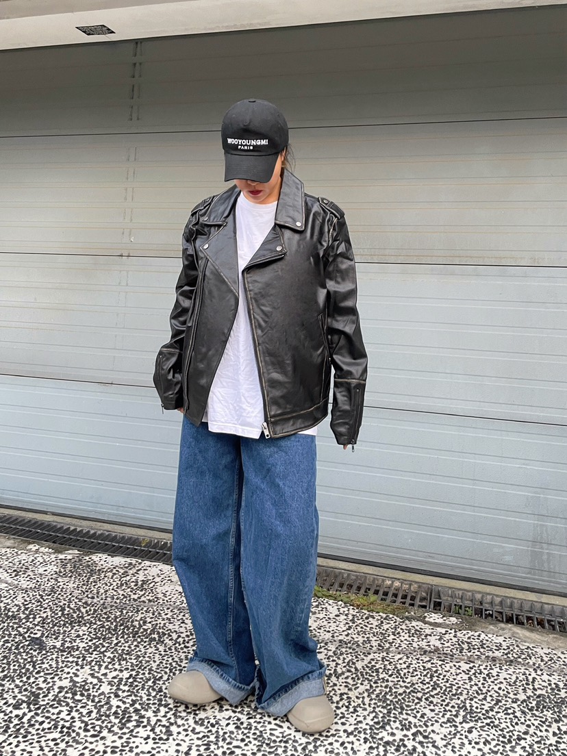 PAIRING韓國直郵東大門代購女裝新品熱賣職業時尚24秋冬皮衣PAIRING皮衣