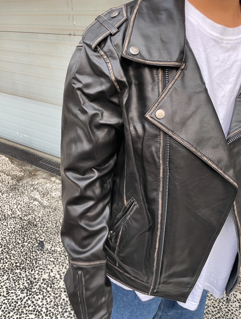 PAIRING韓國直郵東大門代購女裝新品熱賣職業時尚24秋冬皮衣PAIRING皮衣