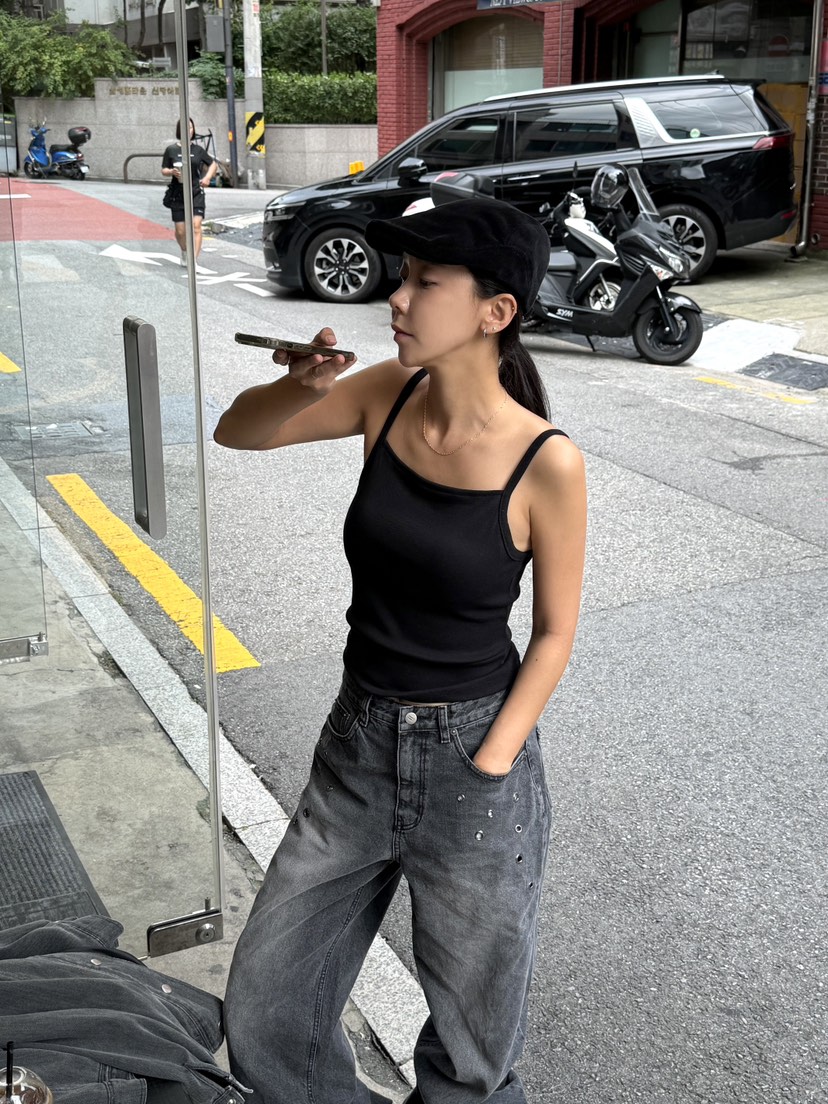 SUNDER MARKET韓國直郵東大門代購女裝新品時尚真品吊帶背心SUNDER MARKET吊帶/背心