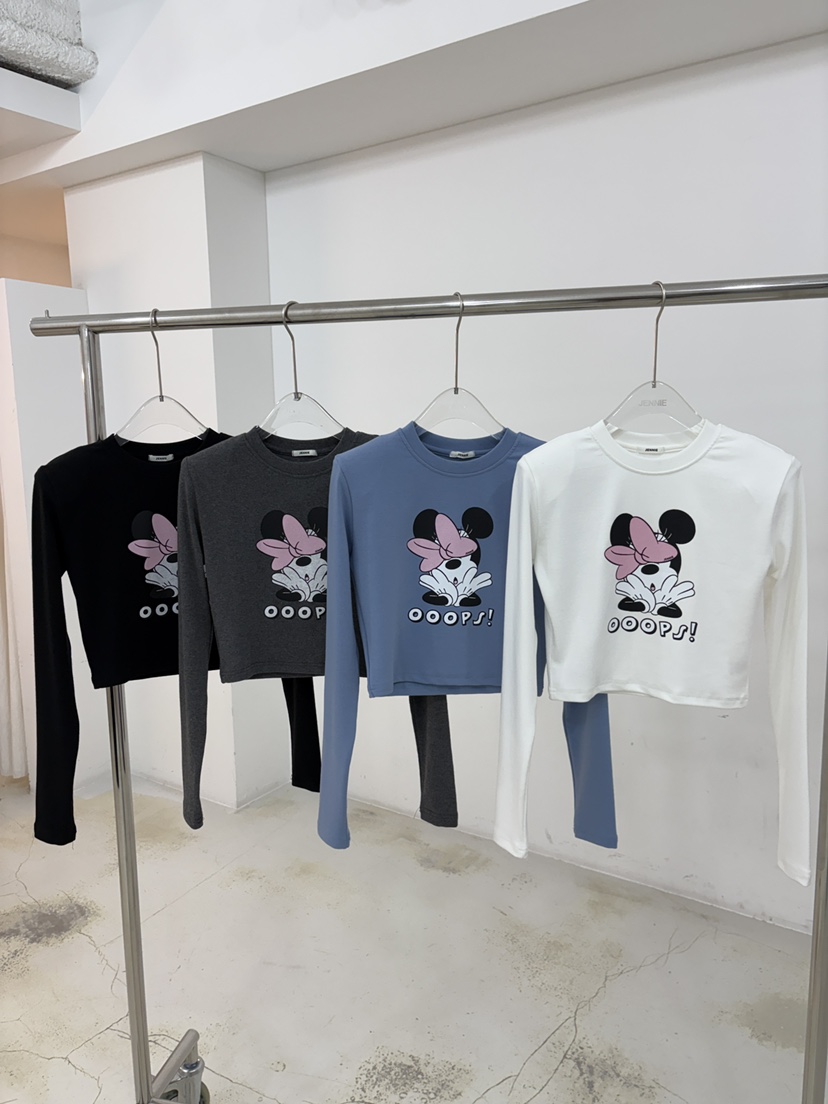 JENNIE韓國直郵東大門代購女裝新款職業時尚休閑真品長袖T恤JENNIE/VENEFIT長袖T恤