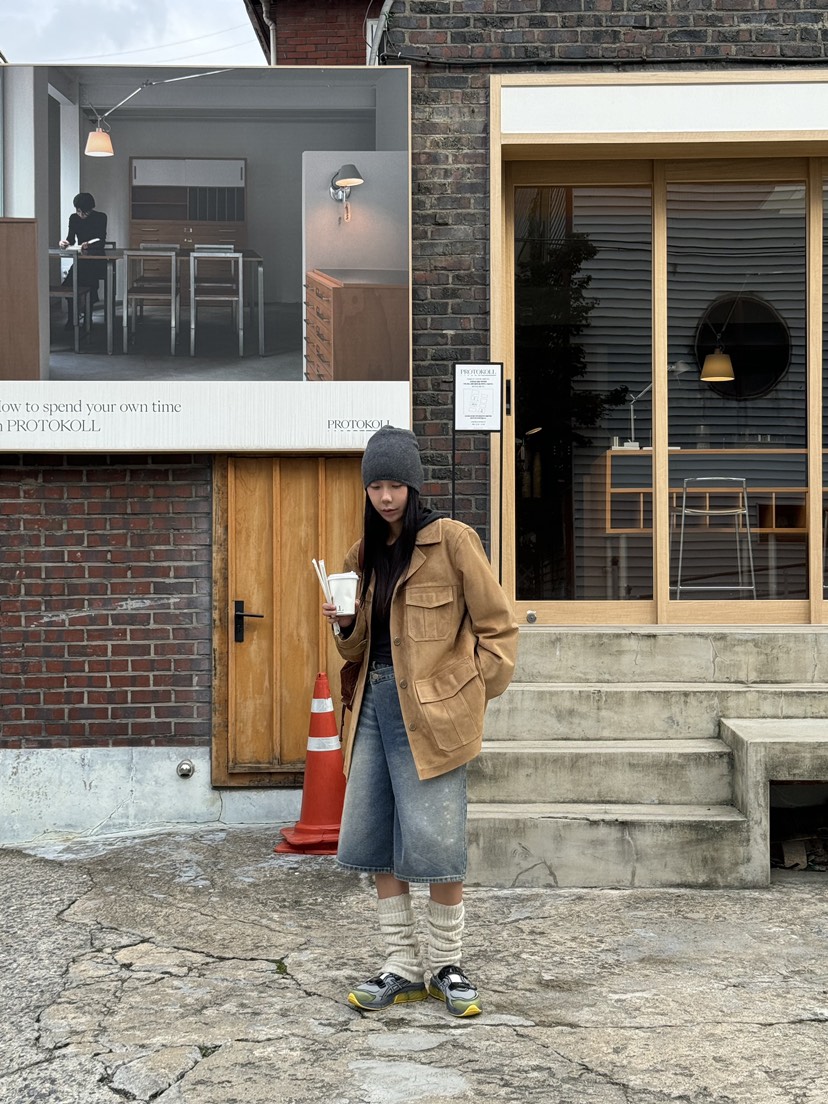 SUNDER MARKET韓國直郵女裝新款休閑職業24秋冬真品夾克SUNDER MARKET夾克