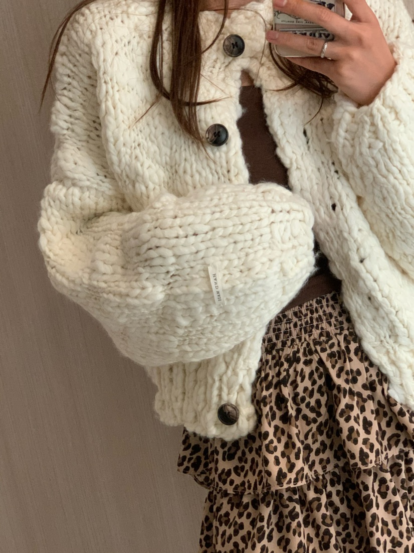 VIRKIN韓國直郵東大門實拍女裝新款時尚真品職業夾克手工針織VIRKIN夾克
