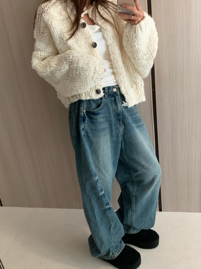 VIRKIN韓國直郵東大門實拍女裝新款時尚真品職業夾克手工針織VIRKIN夾克