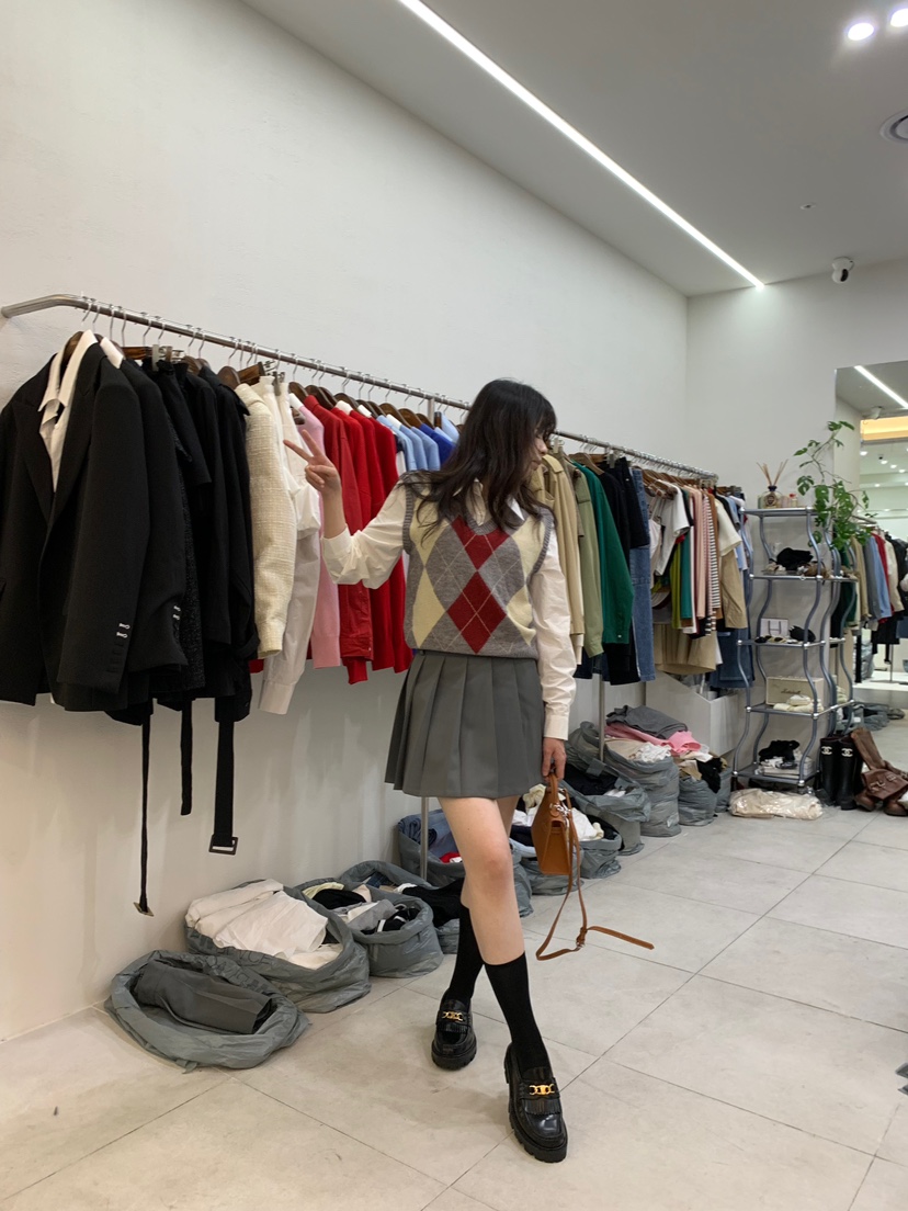 BANI BLUBH韓國直郵東大門代購女裝新款熱賣職業24秋冬短裙百褶BANI BLUSH短裙