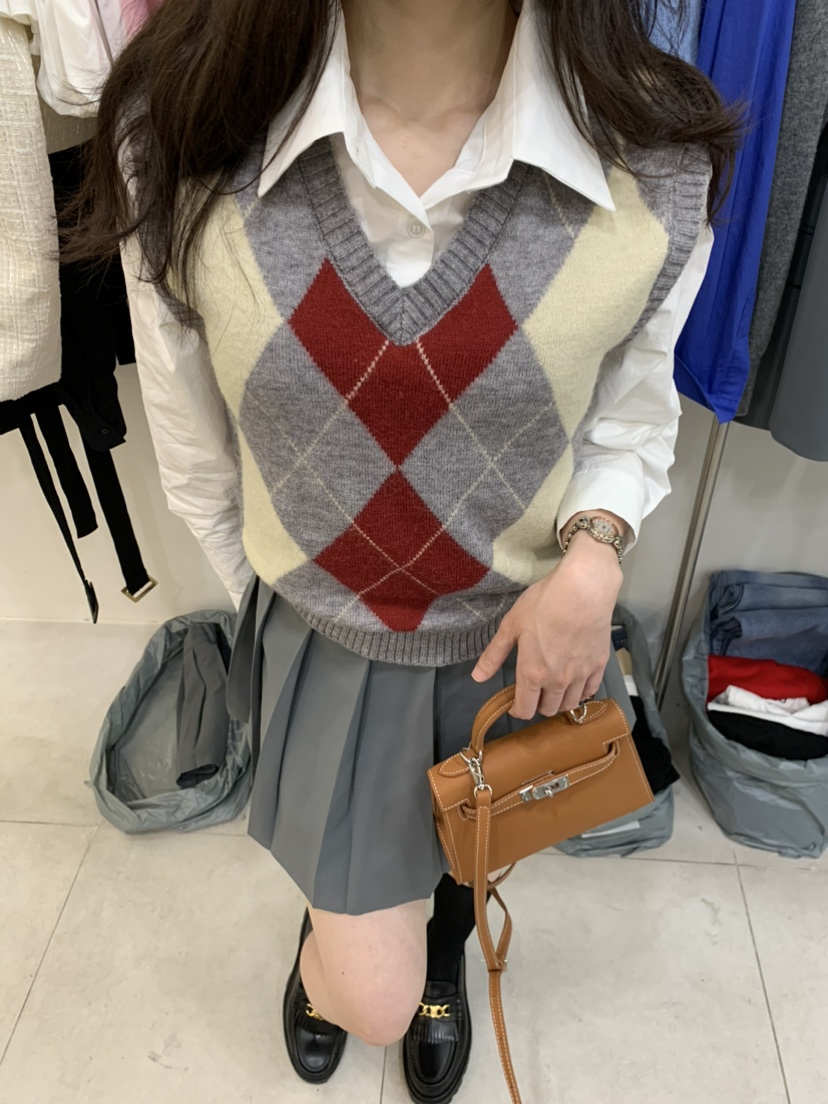 BANI BLUBH韓國直郵東大門代購女裝新款熱賣職業24秋冬短裙百褶BANI BLUSH短裙