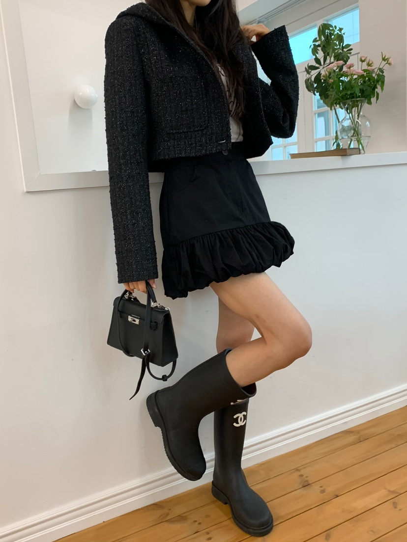 BANI BLUBH韓國直郵女裝新款時尚休閑推薦職業夾克花呢兜帽BANI BLUSH夾克