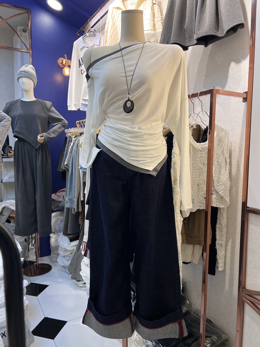 SYMBOL韓國直郵女裝新品人氣推薦24秋冬時尚休閑熱賣長袖T恤SYMBOL長袖T恤