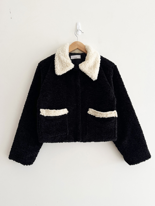 KIFF韓國直郵東大門代購女裝新款休閑24秋冬時尚夾克羊毛KIFF夾克圖色2