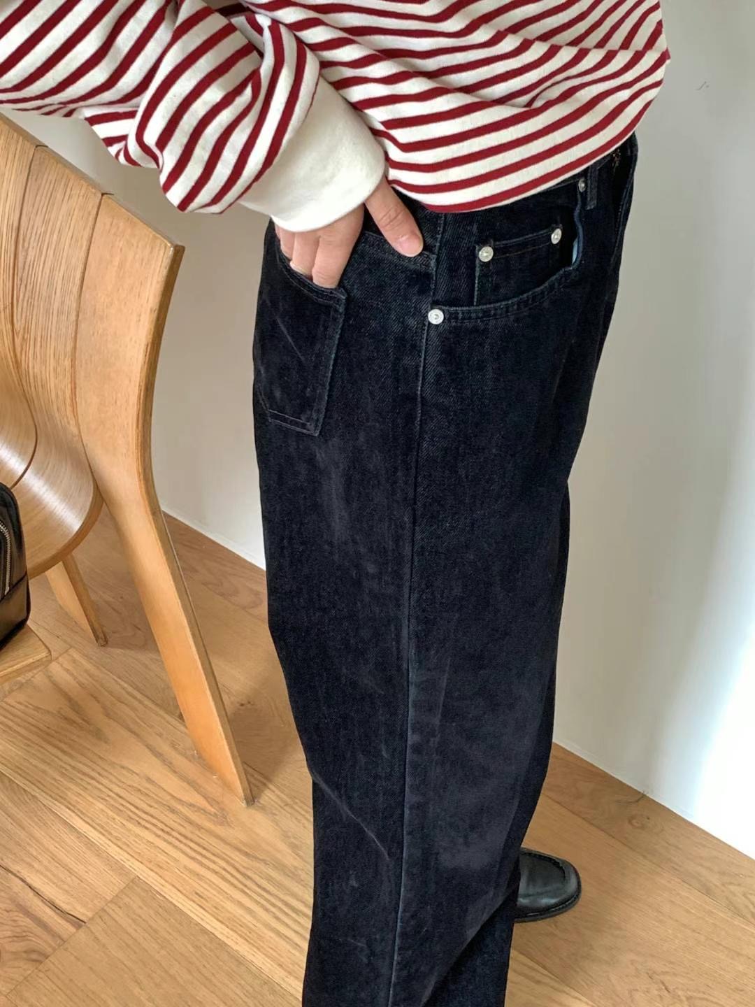 like core/COREBLUE韓國直郵東大門代購女裝新品24秋冬牛仔褲like core/COREBLUE牛仔褲