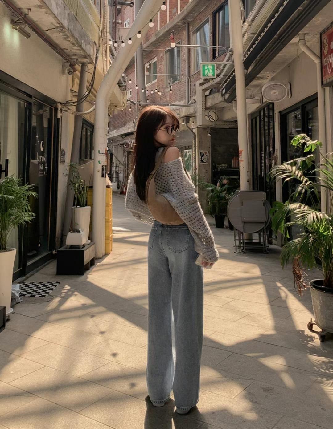 like core/COREBLUE韓國直郵東大門實拍女裝新款24秋冬牛仔褲like core/COREBLUE牛仔褲