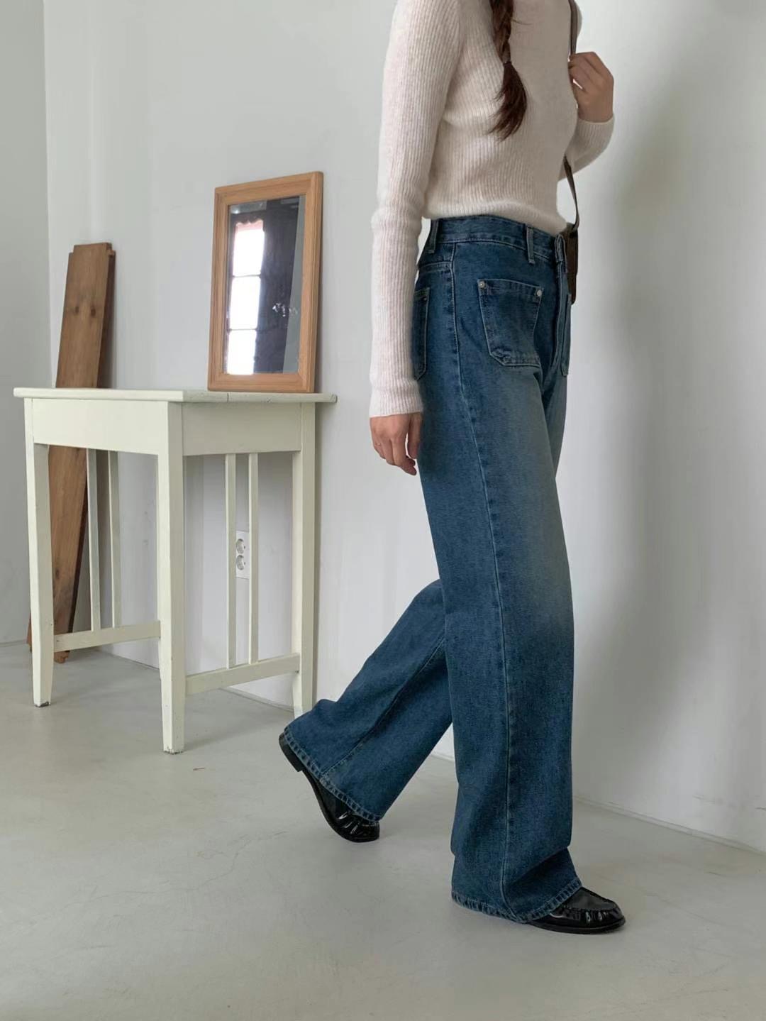 like core/COREBLUE直郵韓國代購女裝新品真品休閑牛仔褲like core/COREBLUE牛仔褲