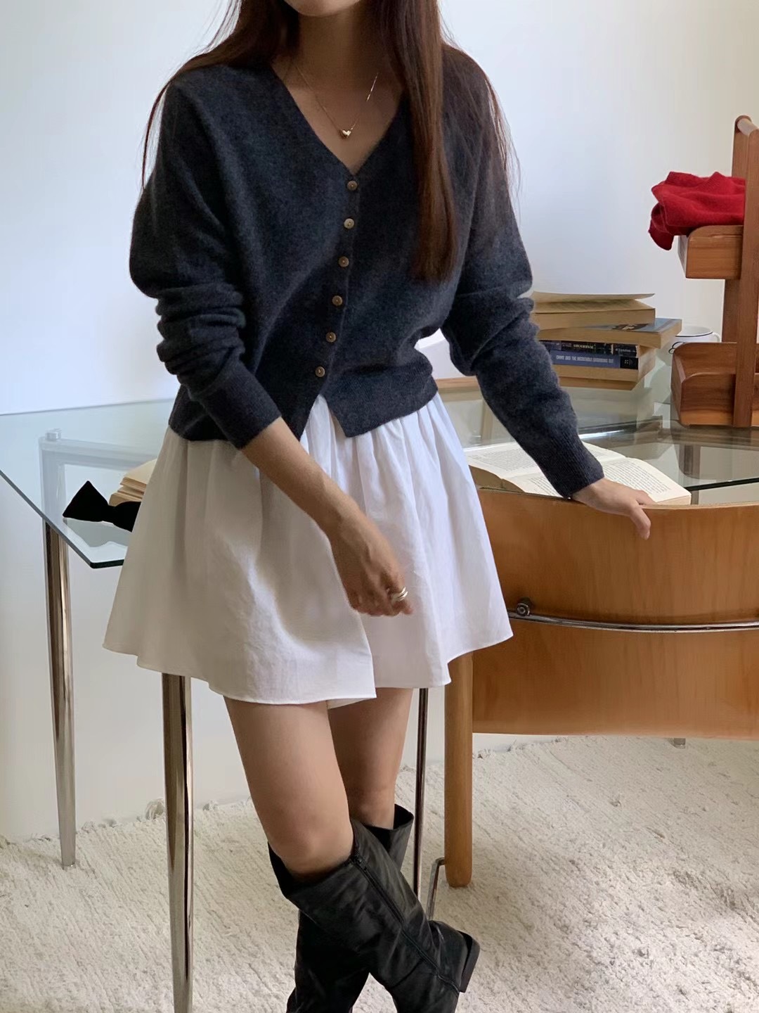 WEATHER直郵韓國代購女裝新款熱賣休閑人氣時尚24秋冬針織衫羊毛JOURNAL針織衫