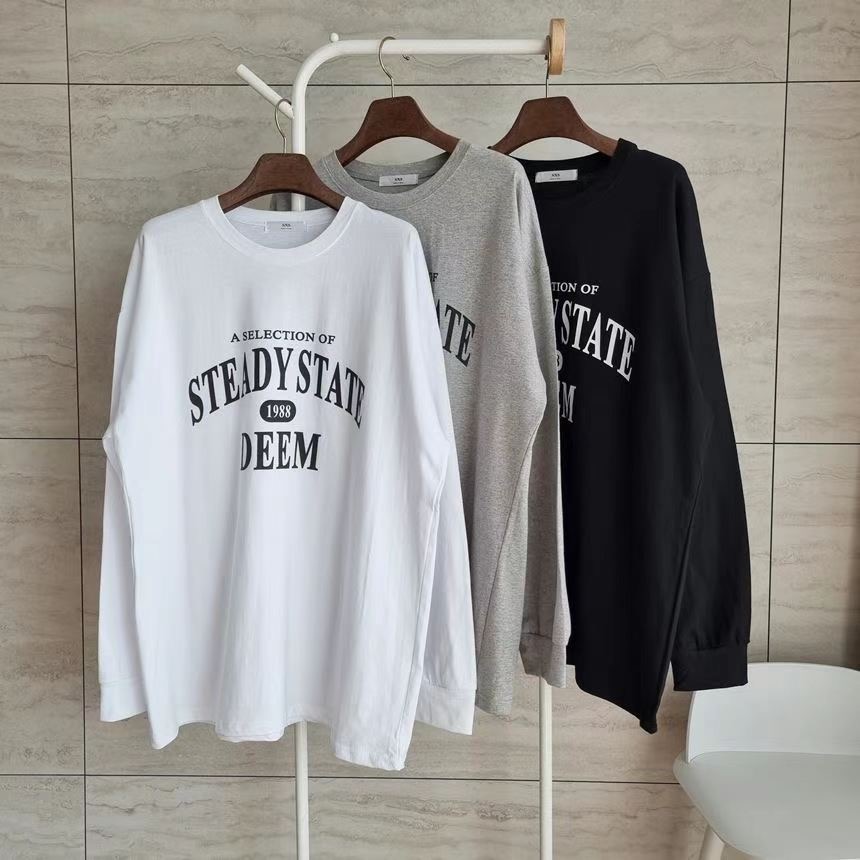 SNS韓國直郵女裝新品推薦人氣休閑職業真品24秋冬長袖T恤SNS長袖T恤圖色2左二色