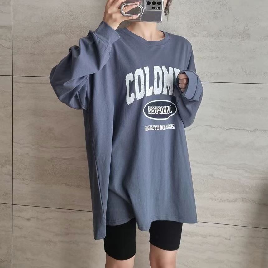 SNS韓國直郵東大門代購女裝新品人氣24秋冬熱賣時尚長袖T恤SNS長袖T恤