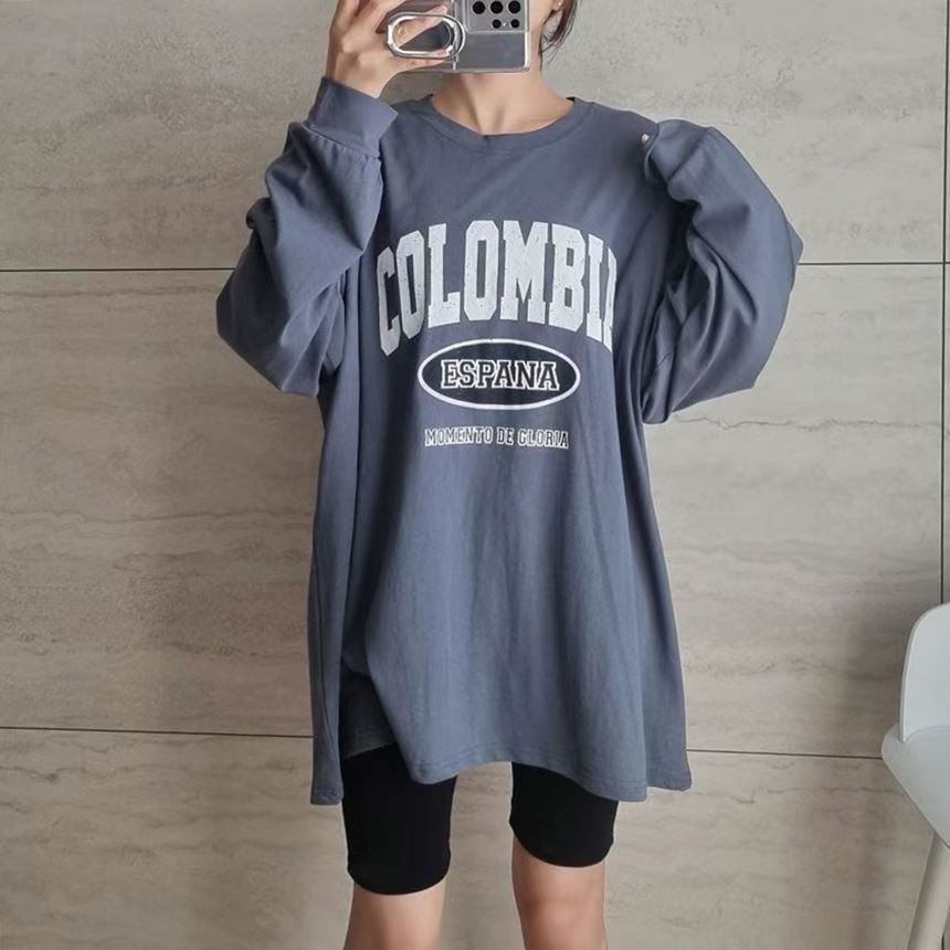 SNS韓國直郵東大門代購女裝新品人氣24秋冬熱賣時尚長袖T恤SNS長袖T恤圖色2