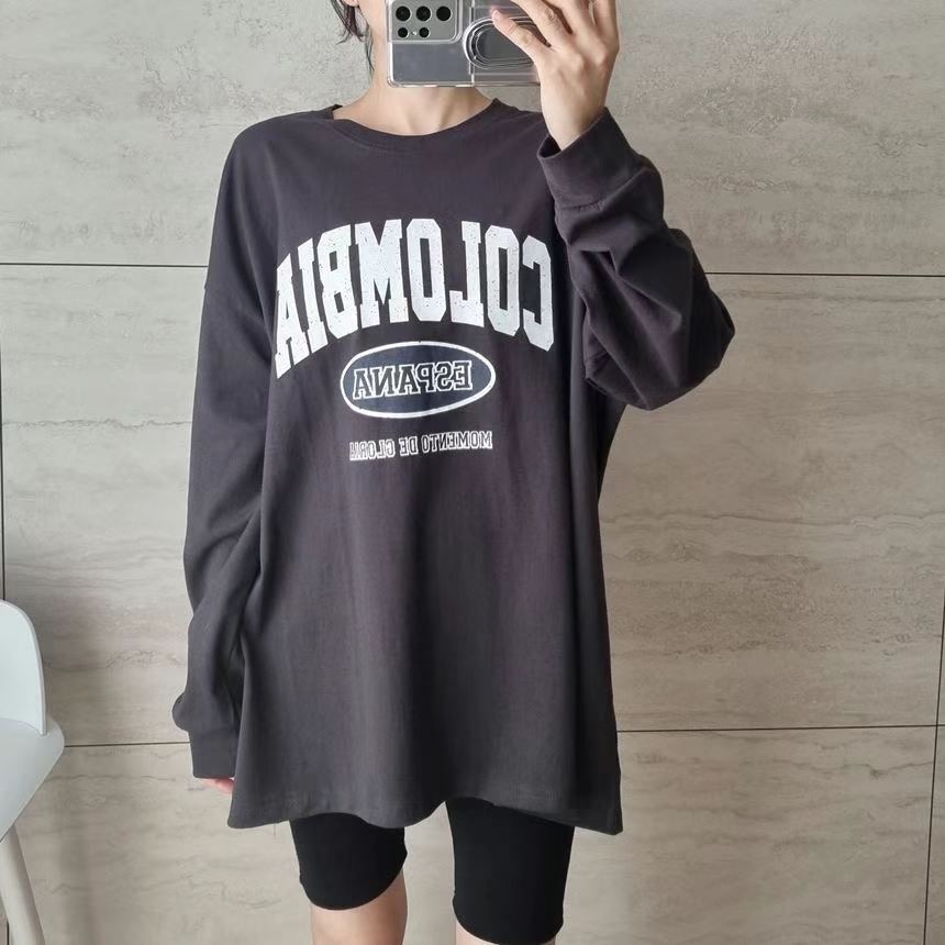 SNS韓國直郵東大門代購女裝新品人氣24秋冬熱賣時尚長袖T恤SNS長袖T恤圖色3