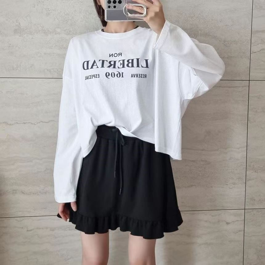 SNS韓國直郵東大門實拍女裝新品熱賣推薦真品24秋冬長袖T恤SNS長袖T恤