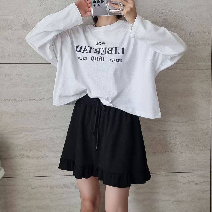 SNS韓國直郵東大門實拍女裝新品熱賣推薦真品24秋冬長袖T恤SNS長袖T恤