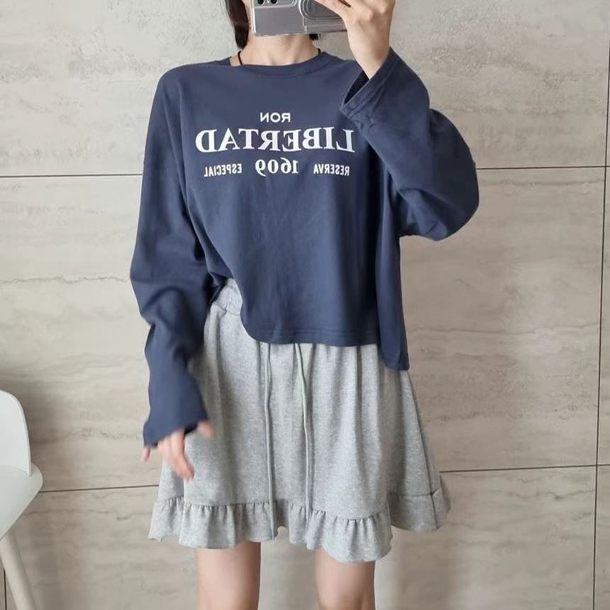 SNS韓國直郵東大門實拍女裝新品熱賣推薦真品24秋冬長袖T恤SNS長袖T恤