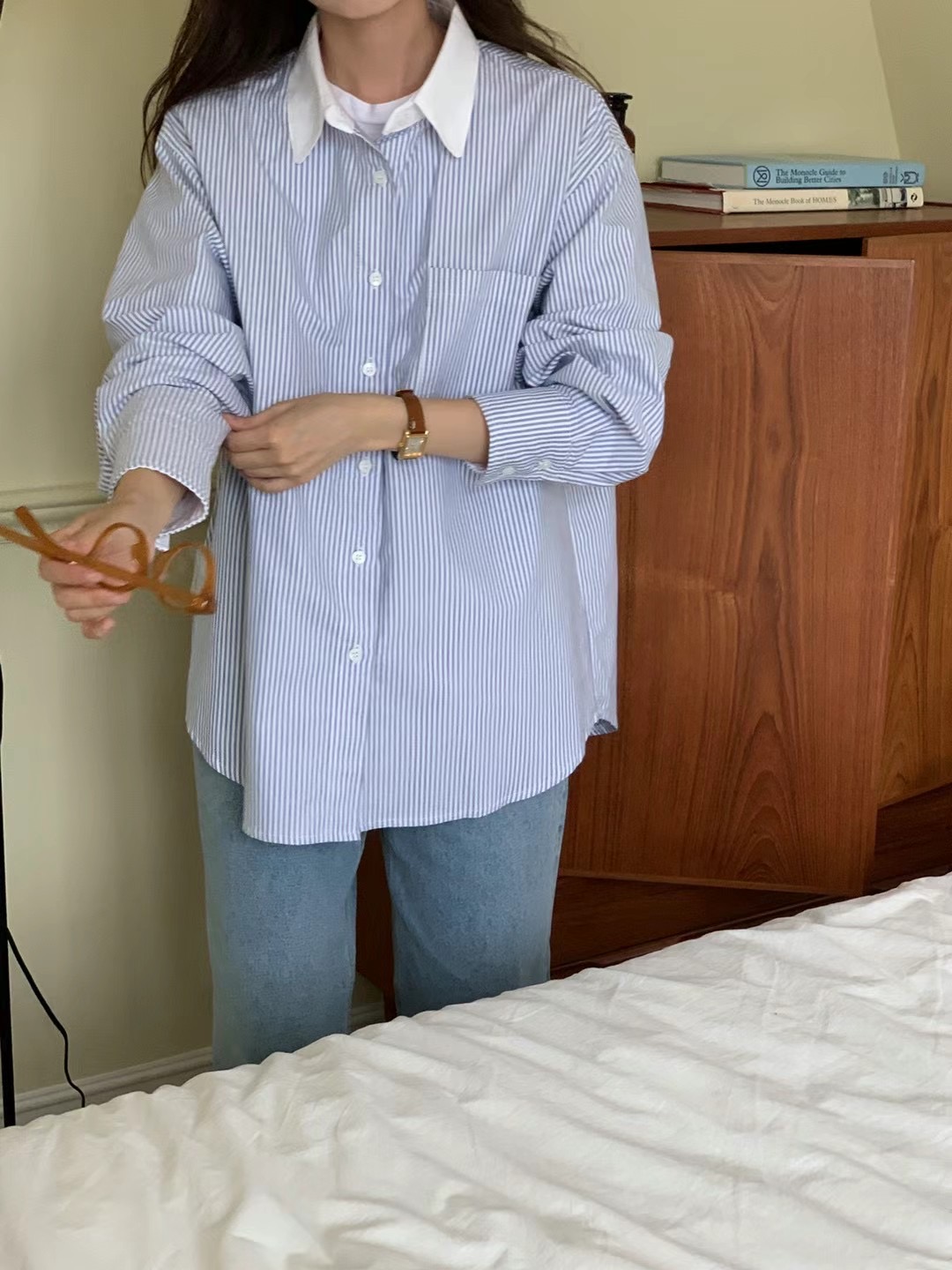 WEATHER韓國直郵東大門實拍女裝新品人氣24秋冬襯衫蕾絲衫JOURNAL-2件起襯衫/蕾絲衫