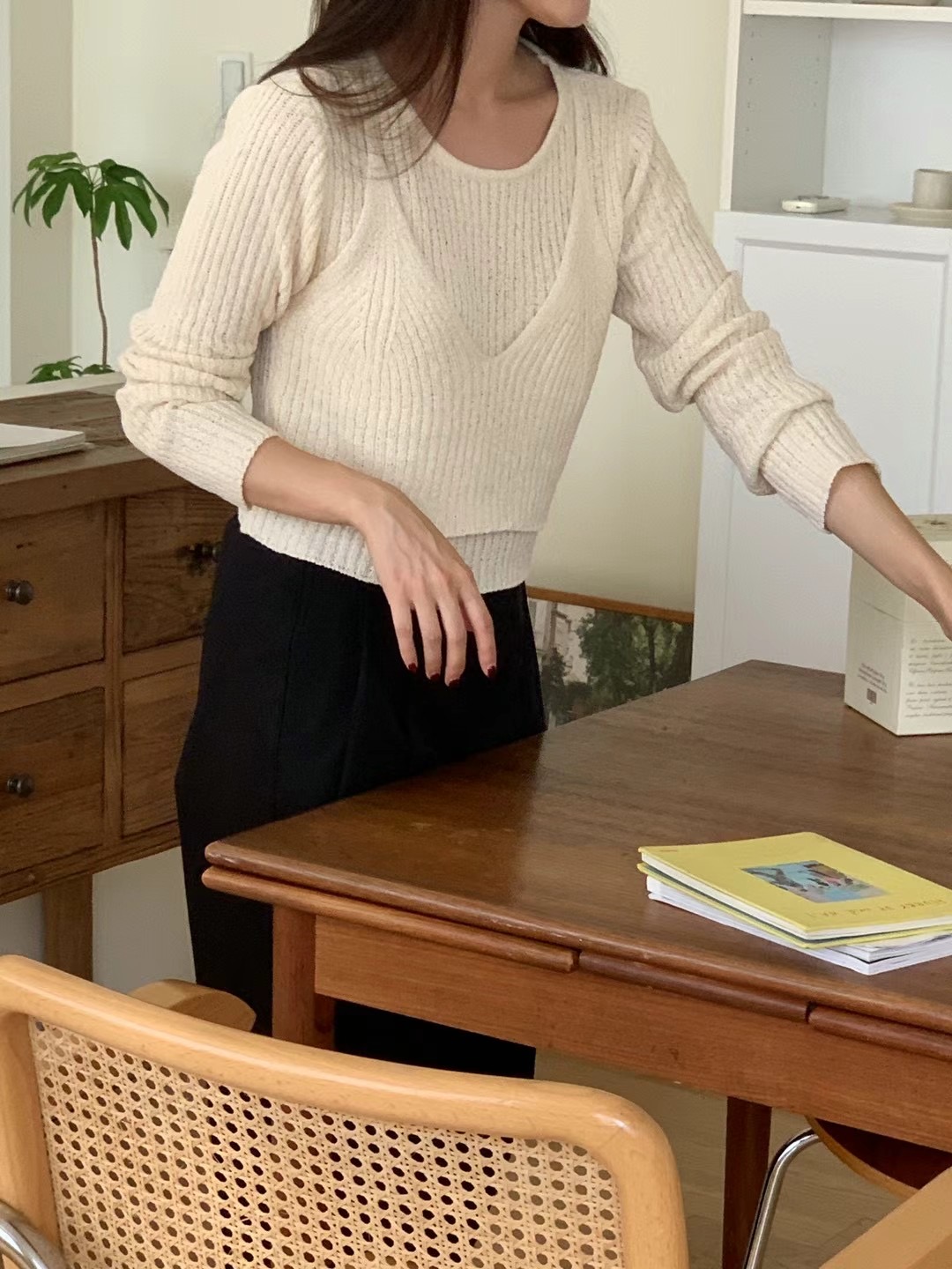 WEATHER直郵韓國代購女裝新款人氣職業時尚推薦熱賣套裝雙層JOURNAL-2件起套裝