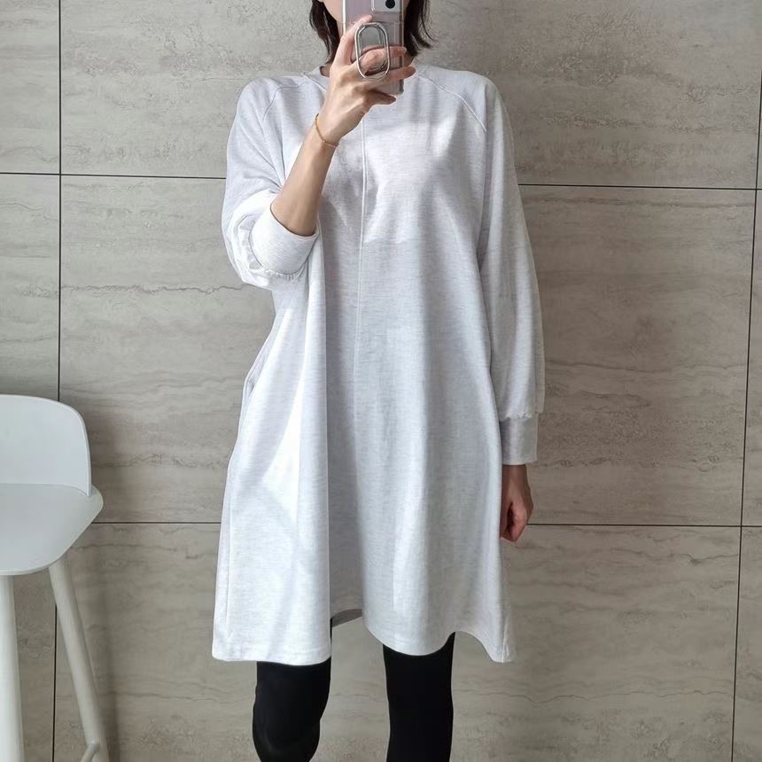 SNS直郵韓國代購女裝新品人氣時尚推薦24秋冬熱賣連衣裙口袋SNS連衣裙圖色1