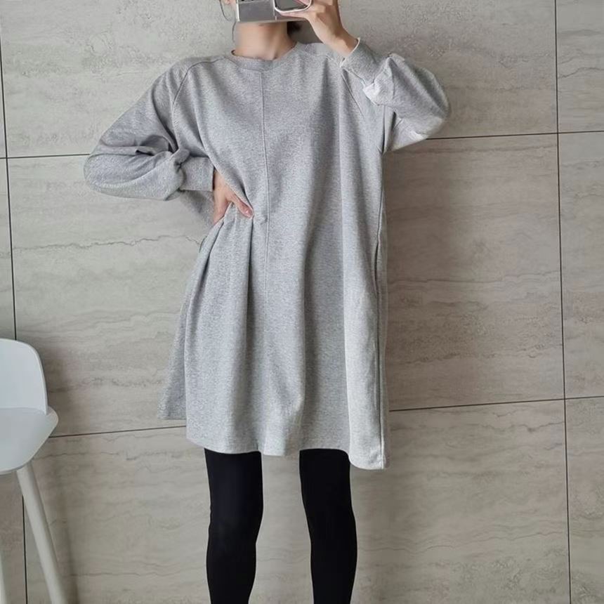 SNS直郵韓國代購女裝新品人氣時尚推薦24秋冬熱賣連衣裙口袋SNS連衣裙圖色3