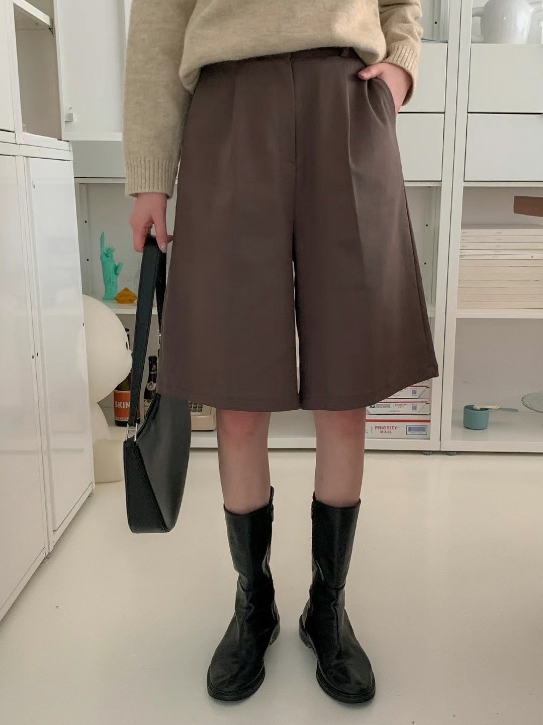 acacia韓國直郵東大門實拍女裝新款人氣時尚24秋冬熱賣短褲acacia-2件起訂短褲圖色2