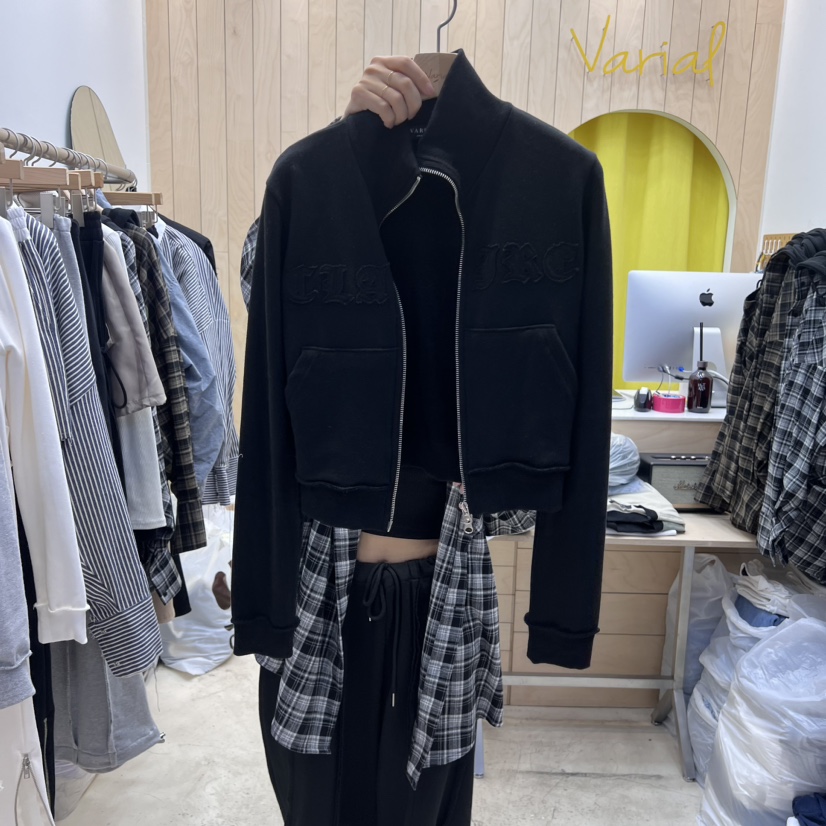 VARIAL韓國直郵東大門實拍女裝新品熱賣真品時尚24秋冬衛衣拉鏈VARIAL衛衣圖色3