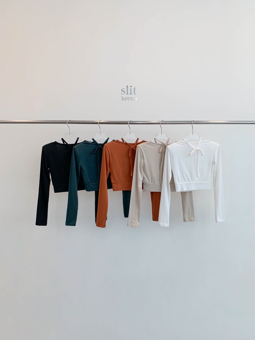 SLIT直郵韓國代購女裝新品真品推薦熱賣24秋冬職業長袖T恤SLIT長袖T恤