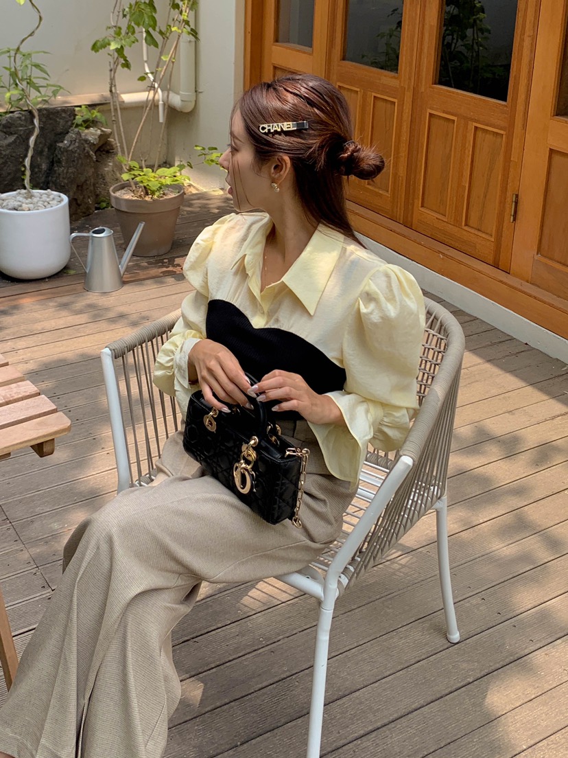 SLIT韓國直郵東大門實拍女裝新款熱賣職業推薦真品襯衫蕾絲衫SLIT襯衫/蕾絲衫