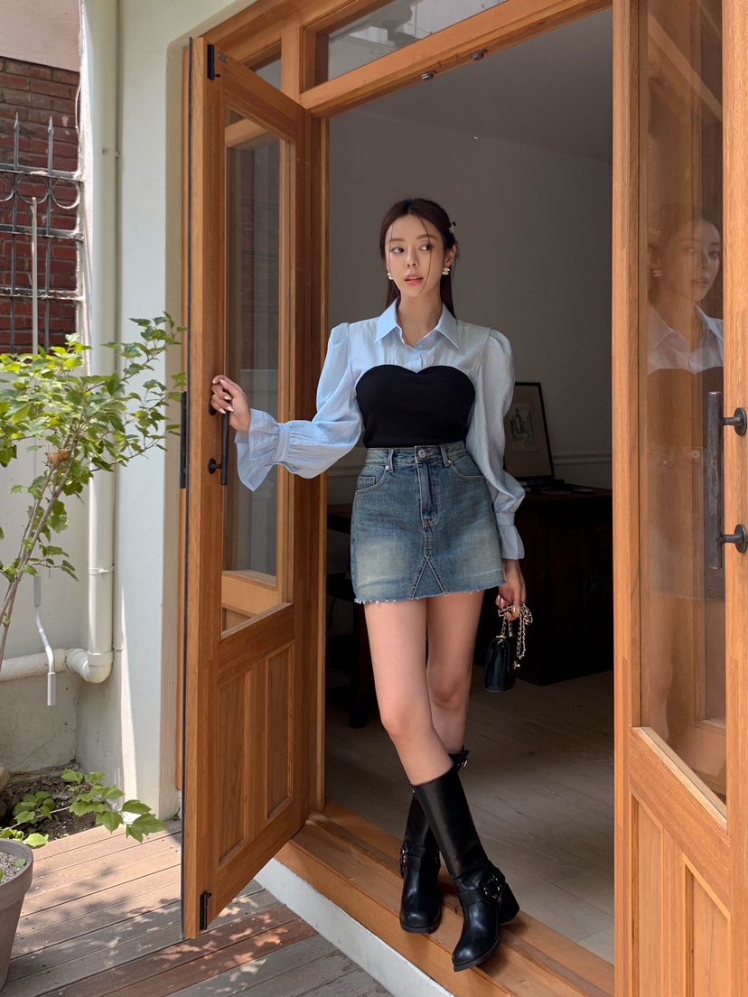 SLIT韓國直郵東大門實拍女裝新款熱賣職業推薦真品襯衫蕾絲衫SLIT襯衫/蕾絲衫