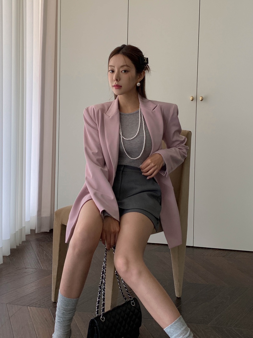 SLIT韓國直郵東大門實拍女裝新款休閑熱賣時尚24秋冬夾克SLIT夾克