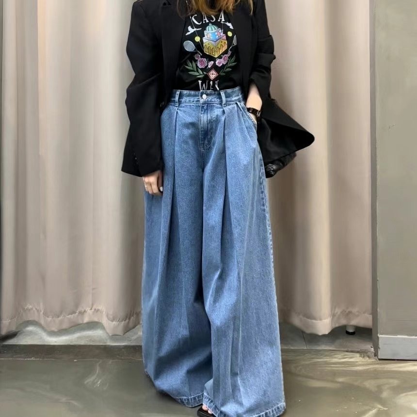 HAPER韓國直郵東大門代購女裝新款職業休閑熱賣時尚24秋冬牛仔褲HAPER牛仔褲