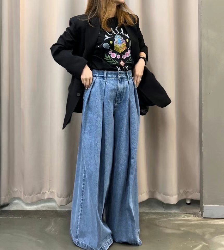 HAPER韓國直郵東大門代購女裝新款職業休閑熱賣時尚24秋冬牛仔褲HAPER牛仔褲