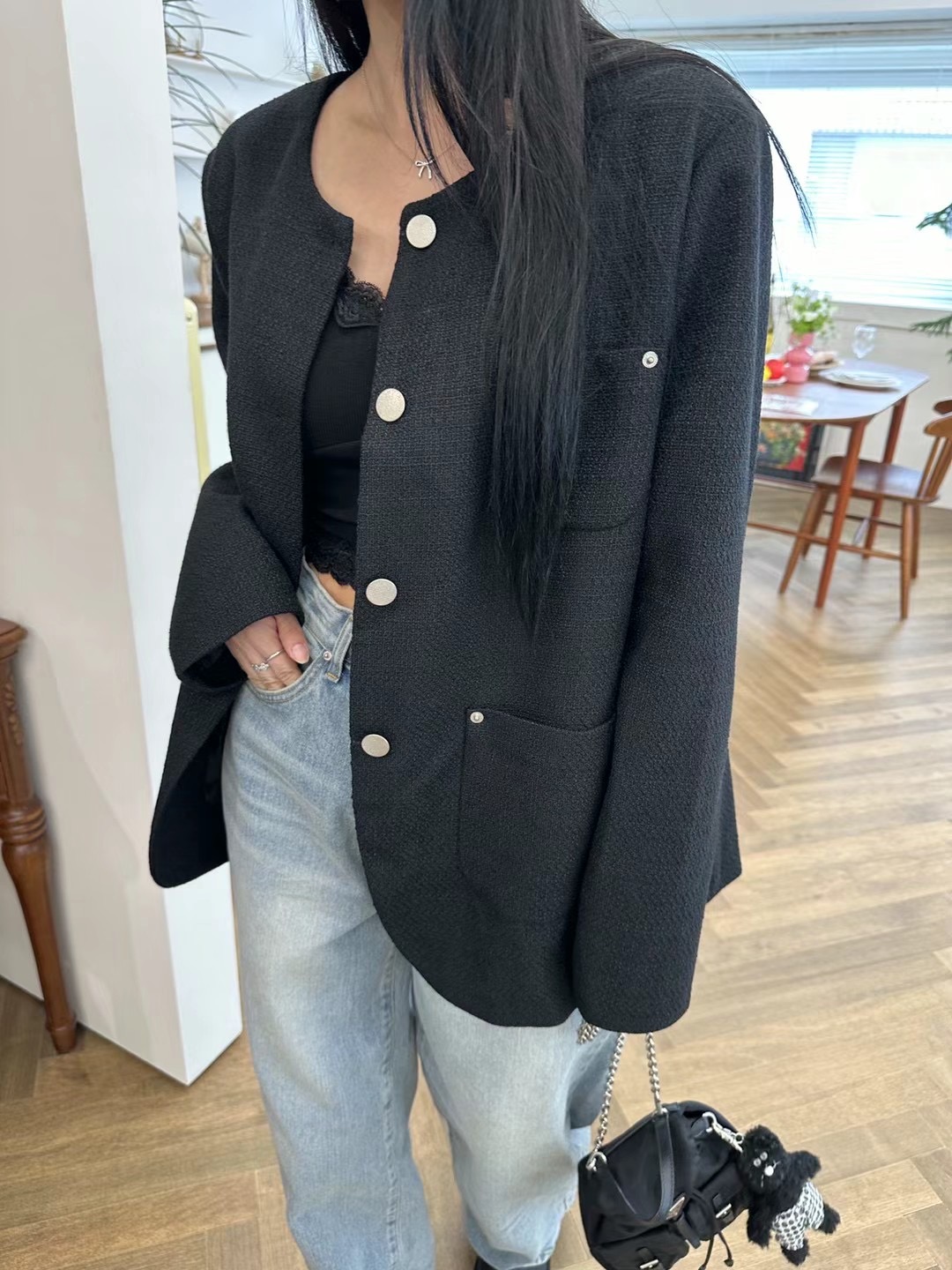 BLACK LADY韓國直郵東大門實拍女裝新款真品職業休閑熱賣夾克BLACK LADY夾克