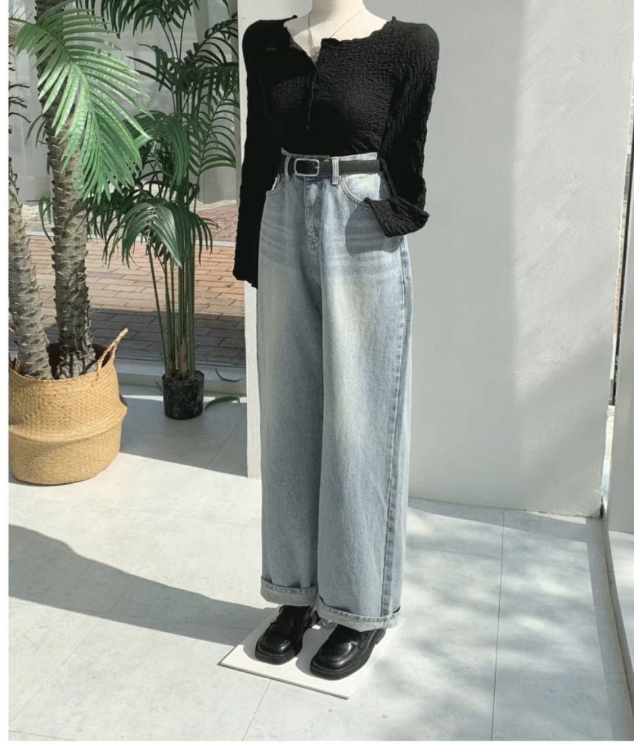 BLACK LADY韓國直郵東大門實拍女裝新款熱賣時尚職業牛仔褲BLACK LADY牛仔褲