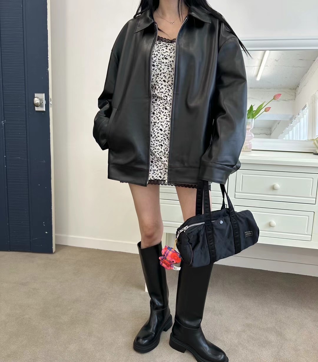 BLACK LADY韓國直郵東大門實拍女裝新品休閑真品推薦熱賣夾克BLACK LADY夾克