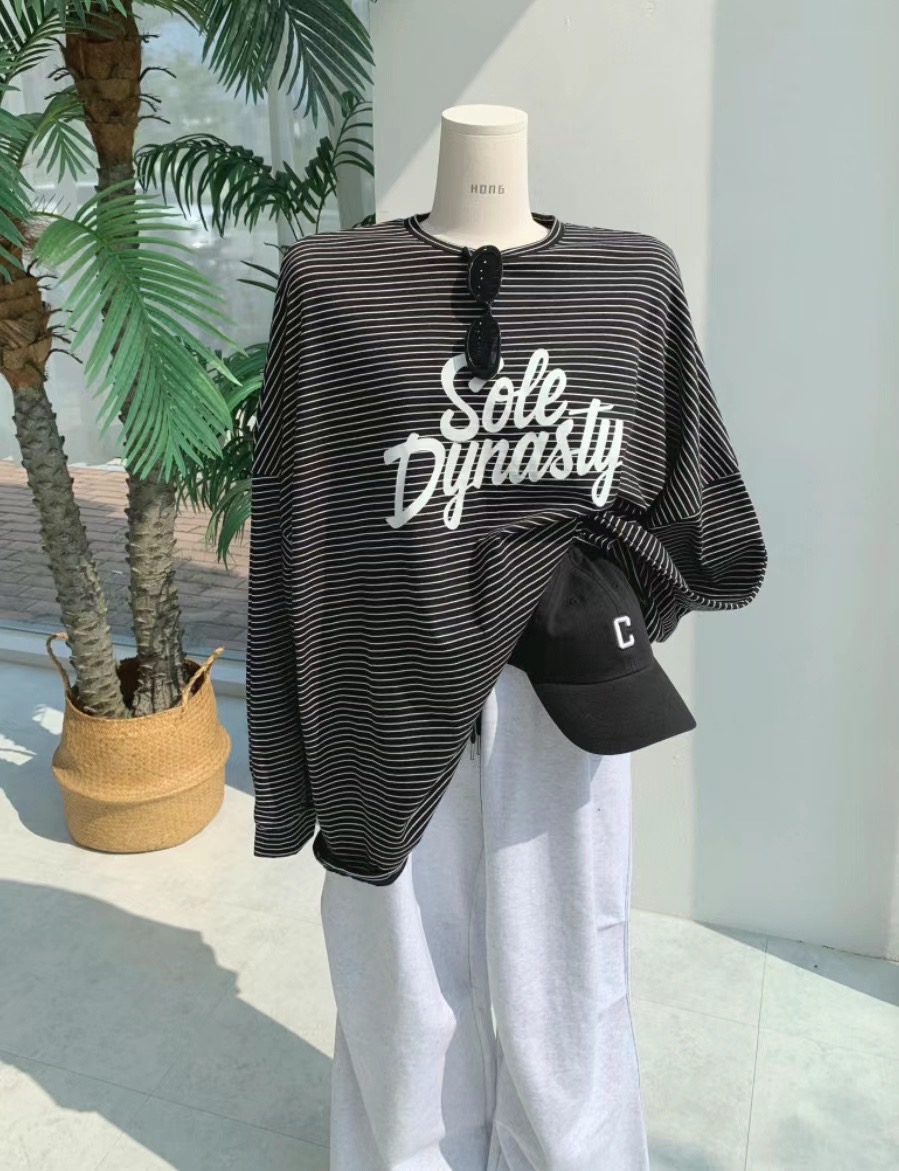 BLACK LADY韓國直郵東大門代購女裝新品休閑職業24秋冬長袖T恤BLACK LADY長袖T恤圖色2