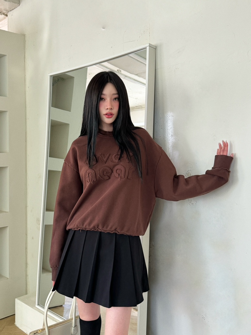 NAME VALUE直郵韓國代購女裝新款熱賣推薦24秋冬短裙褶皺OVER NEAR短裙